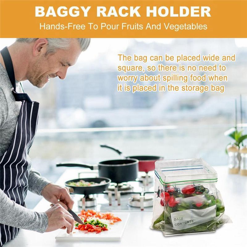 Food Storage Bag - SUPERSALE Reißverschluss-Beutelhalter für Küche, Lebensmittel, Snacks,