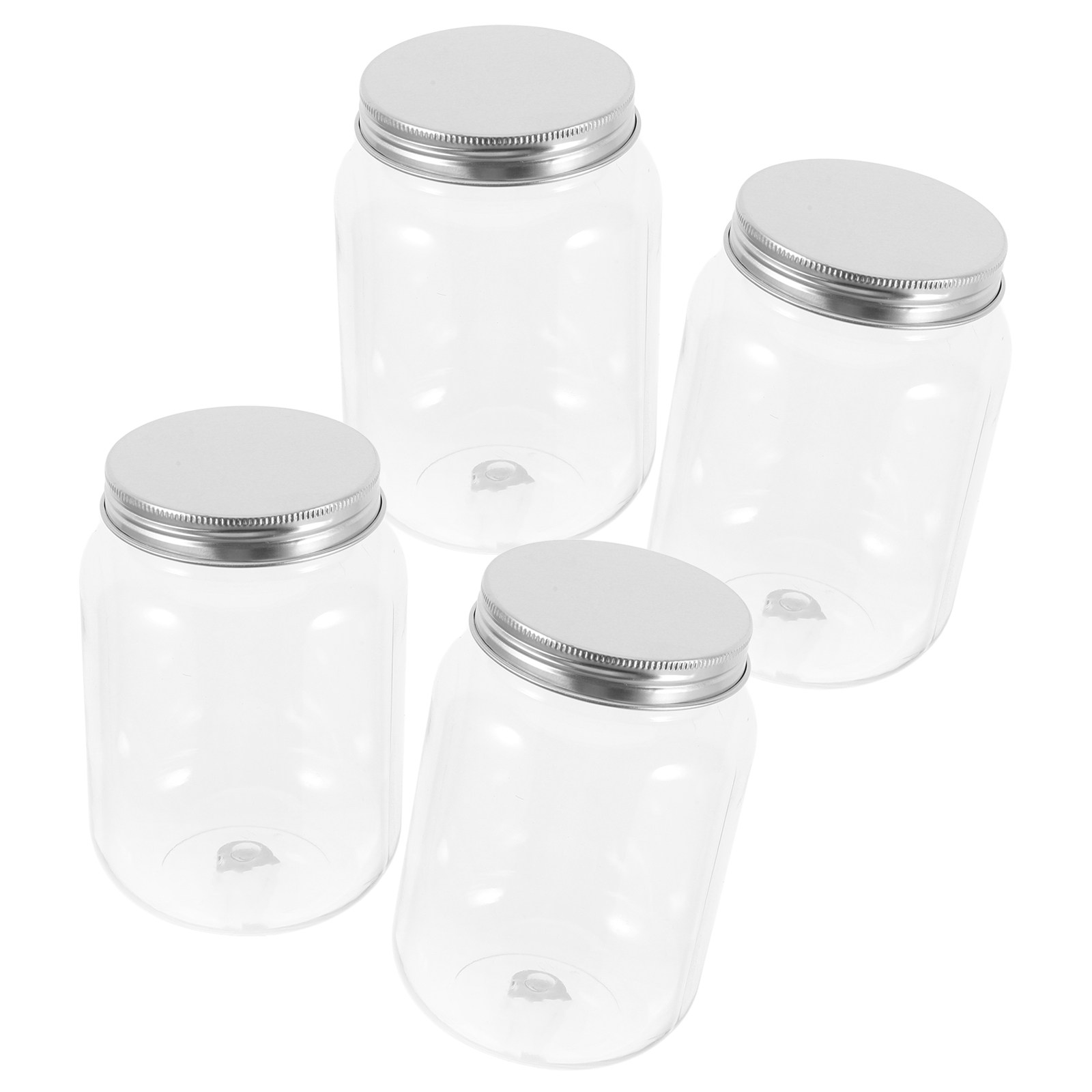 Food Storage Containers - 4 Stück transparente Kunststoffdosen mit luftdichten