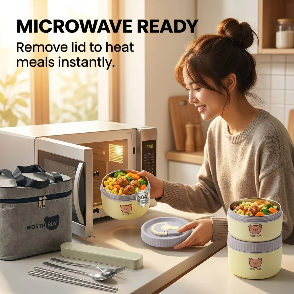 304 Edelstahl Thermische Lunch – Food Storage Oven Safe Bewertung und Preis