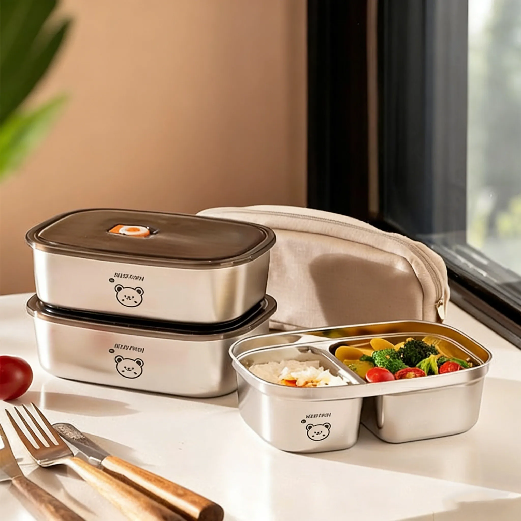 Große Lunchbox aus Edelstahl 3 – Food Storage Oven Safe Bewertung und Preis